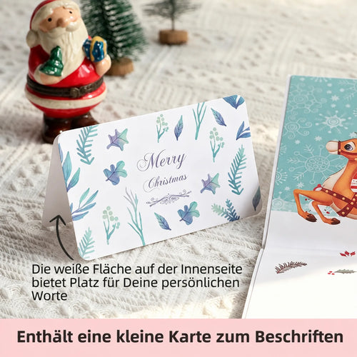 3D-pop-up-kerstkaart met envelop