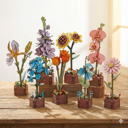 Houten bloemen om zelf te maken